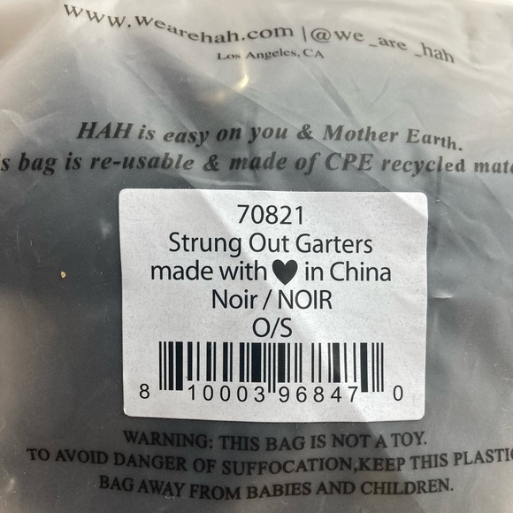 We Are HAH Garter + Harness Set Black - Picture 7 of 7